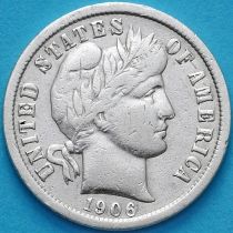 США дайм Барбера (10 центов) 1906 год. Филадельфия. Серебро. №2