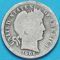 США дайм Барбера (10 центов) 1906 год. Новый Орлеан. Серебро.