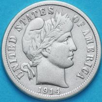 США дайм Барбера (10 центов) 1914 год. Филадельфия. Серебро.