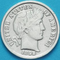 США дайм Барбера (10 центов) 1898 год. Филадельфия. Серебро.