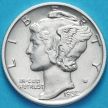 Монета США 10 центов (дайм) 1938 год. D. Серебро