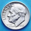 Монета США 10 центов (дайм) 1949 год. Филадельфия. Серебро