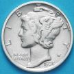 Монета США 10 центов (дайм) 1938 год. S. Серебро. Меркурий.