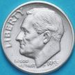 Монета США 10 центов (дайм) 1955 год. S. Серебро