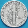 Монета США 10 центов (дайм) 1939 год. S. Серебро. Меркурий.