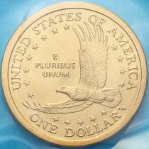 США 1 доллар 2006 год. Сакагавея. Парящий орел. Р. BU