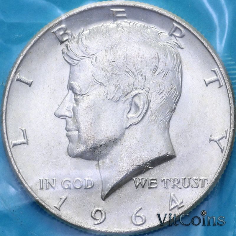 Монета США 50 центов 1964 год. D