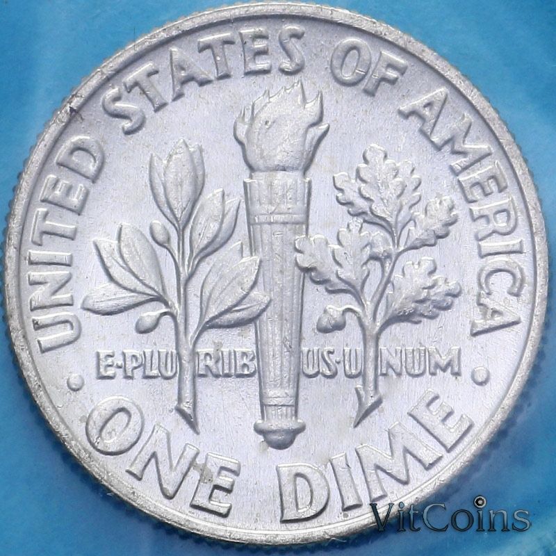 Монета США 10 центов 1964 год. Филадельфия. UNC