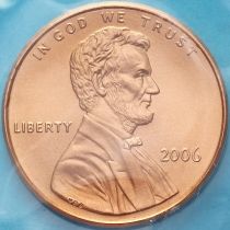 США 1 цент 2006 год. P. BU