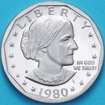 США 1 доллар 1980 год. Сьюзен Энтони. Пруф. S