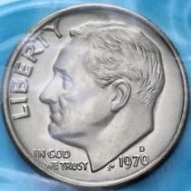США 10 центов (дайм) 1970 год. D