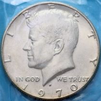США 50 центов 1970 год. Запайка