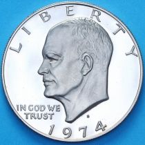 США 1 доллар 1974 год. S. Эйзенхауэр. Пруф