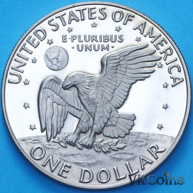 Монета США 1 доллар 1974 год.