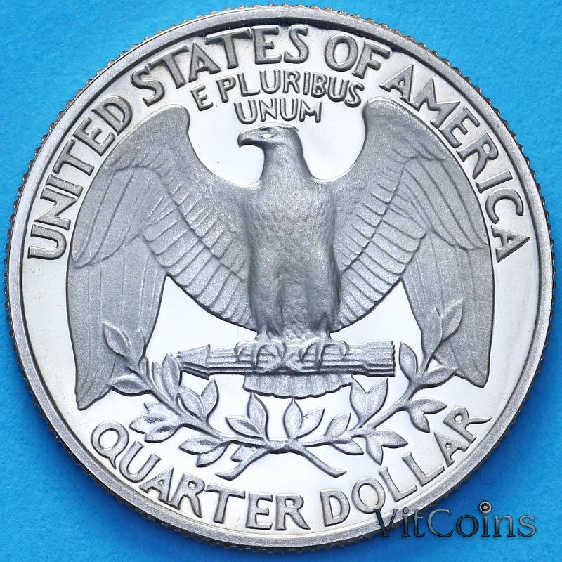 Монета США 25 центов 1980 год. S. Пруф
