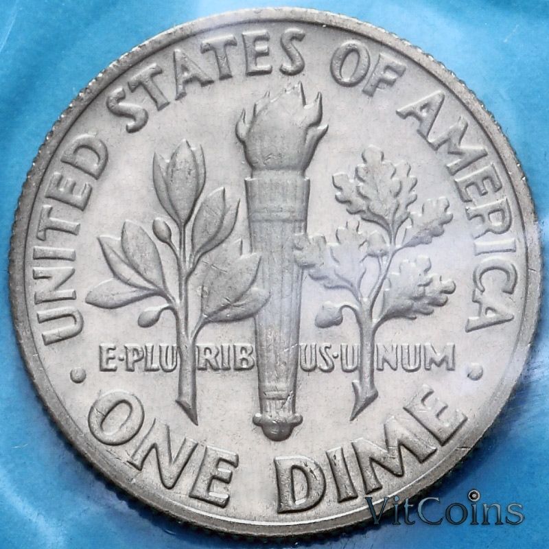 Монета США 10 центов 1965 год. Филадельфия