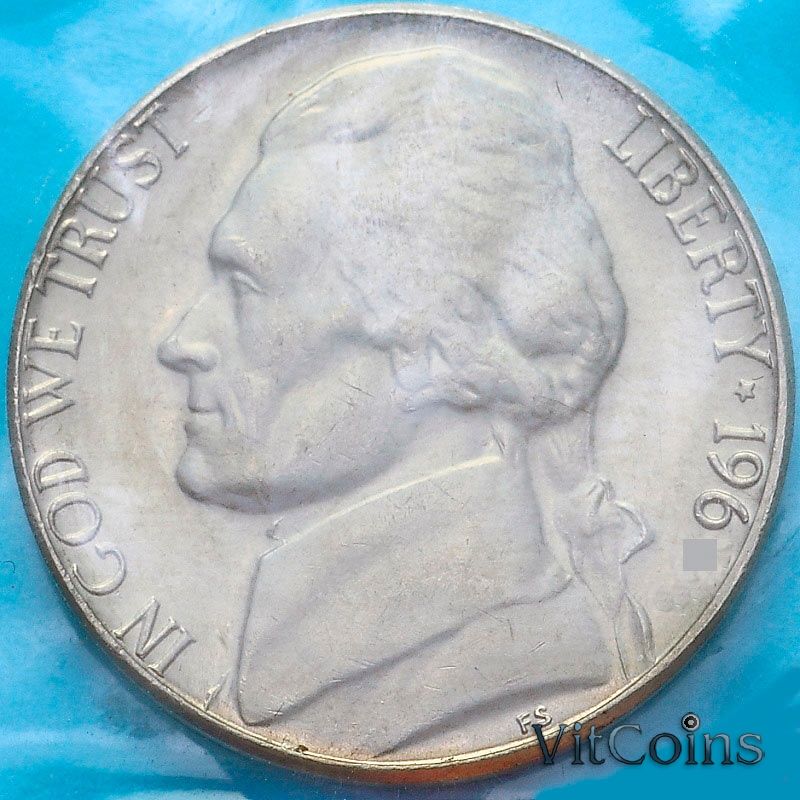 Монета США 5 центов 1965 год. Томас Джефферсон. Филадельфия Монета США 5 центов 1965 год. Томас Джефферсон. Филадельфия