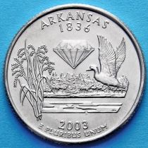 США 25 центов 2003 год. Арканзас. Р