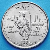 США 25 центов 2003 год. Иллинойс. Р