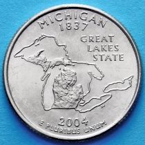 США 25 центов 2004 год. Мичиган. Р