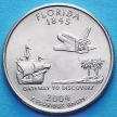 Монета США 25 центов 2004 год. Флорида. Р