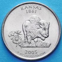 США 25 центов 2005 год. Канзас. Р