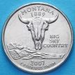 Монета США 25 центов 2007 год. Монтана. Р