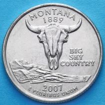 США 25 центов 2007 год. Монтана. Р