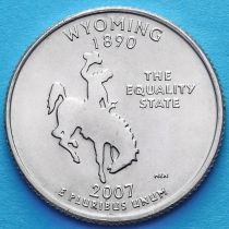 США 25 центов 2007 год. Вайоминг. Р