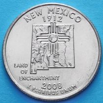США 25 центов 2008 год. Нью-Мексико.