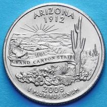 США 25 центов 2008 год. Аризона. D