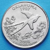 США 25 центов 2008 год. Оклахома. D