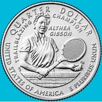 США 25 центов 2025 год. Алтея Гибсон. Р