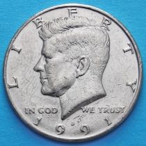 США 50 центов 1991 год. D. Кеннеди.