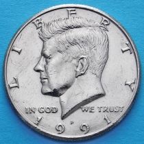 США 50 центов 1991 год. P. Кеннеди.