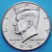 США 50 центов 1992 год. D. Кеннеди.
