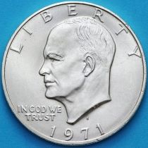 США 1 доллар 1971 год. Эйзенхауэр. S. Серебро.