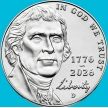 Монета США 5 центов 2006 год. 250 лет независимости США. D