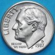 Монета США 10 центов 1987 год. D