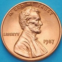 США 1 цент 1987 год. Р