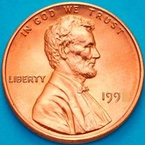 США 1 цент 1991 год. Р