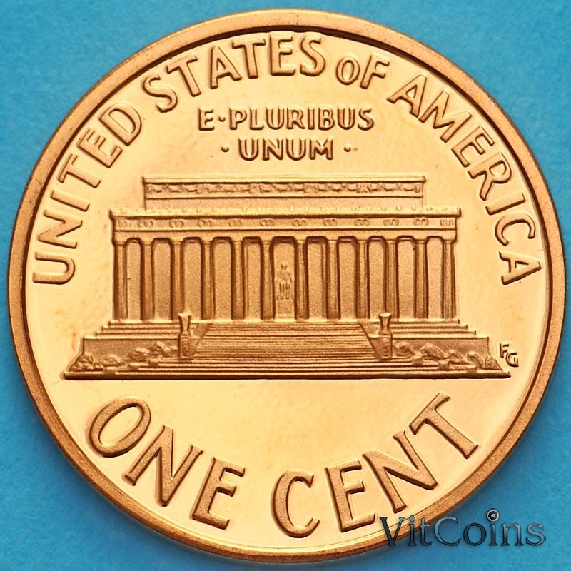 Монета США 1 цент 1993 год. Пруф. S