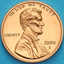 США 1 цент 2000 год. Пруф. S