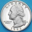 Монета США 25 центов 1993 год. S. Пруф