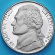 Монета США 5 центов 2000 год. S. Пруф