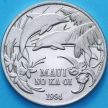 Монета Мауи, Гавайские острова 1 доллар 1994 год. Торговый доллар Мауи. Дельфины.
