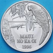 Мауи, Гавайские острова 1 доллар 1996 год. Торговый доллар Мауи. Попугай