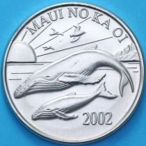 Мауи, Гавайские острова 1 доллар 2002 год. Торговый доллар Мауи. Киты