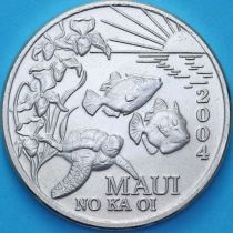 Мауи, Гавайские острова 1 доллар 2004 год. Торговый доллар Мауи. Морская фауна
