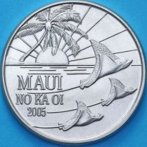 Мауи, Гавайские острова 1 доллар 2005 год. Торговый доллар Мауи. Скаты